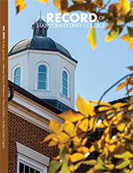 The Record magazine cover - a building cupola through the trees