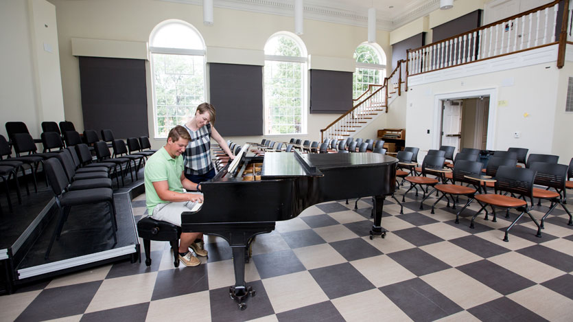 a piano hall in Brinkley Hall 