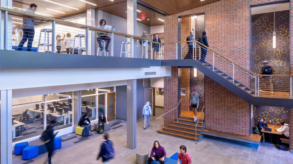 Pauley Science Center interior atrium