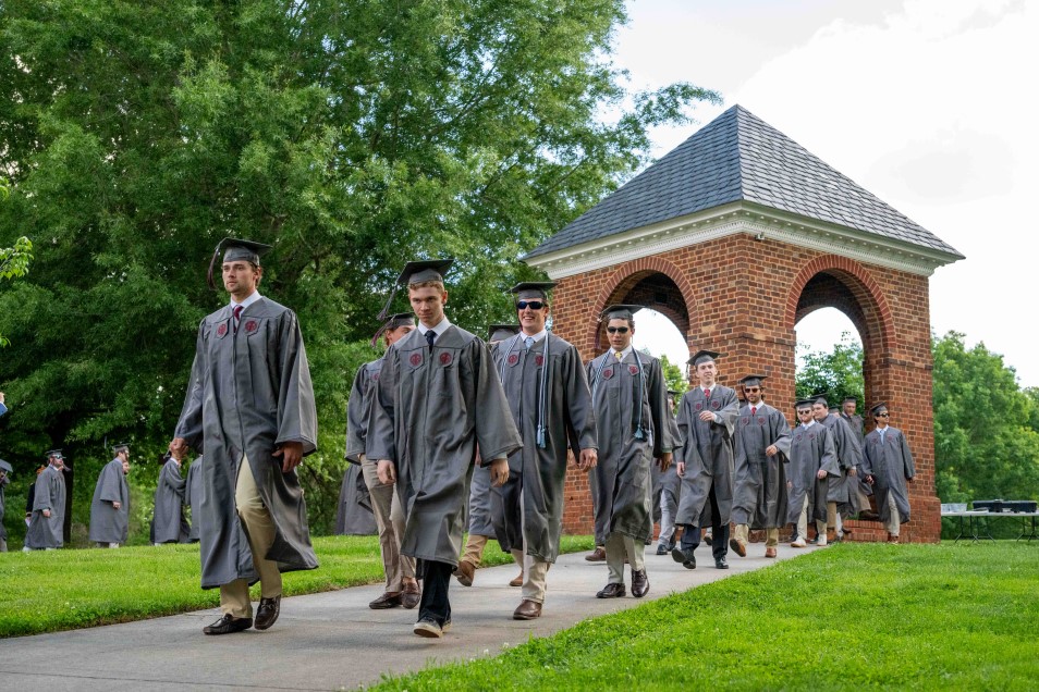 Class of 2024 processing toward commencement