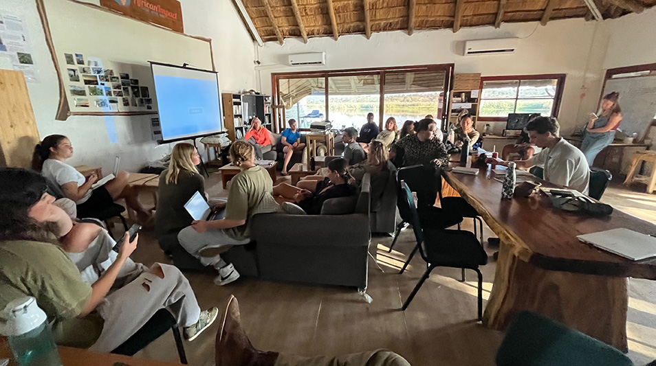 a classroom full of volunteers