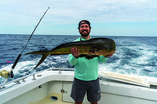 Allen Luck holding a large sea fish