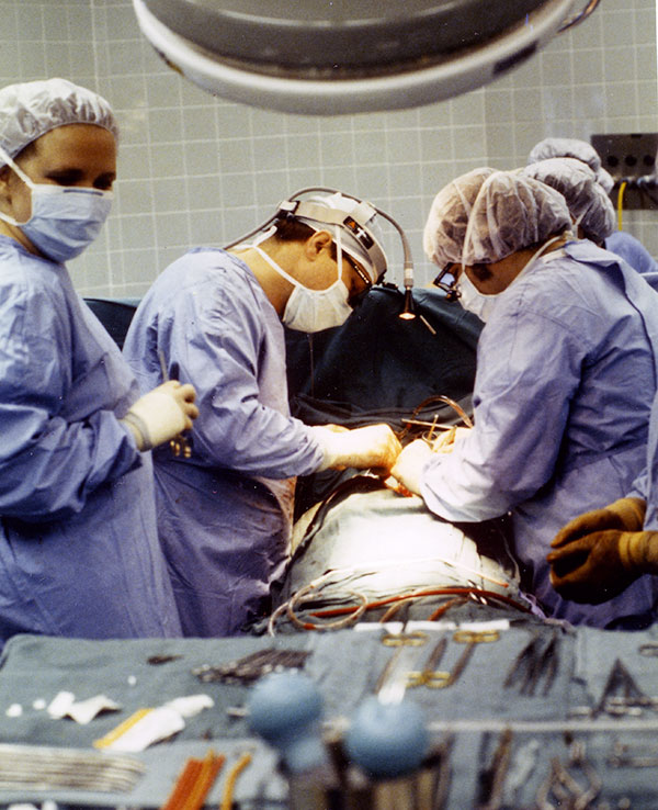 Surgeons in an operating room